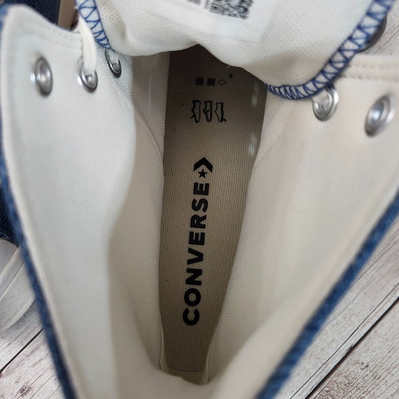 CONVERSE Women's Chuck Taylor All Star Lift Denim Jeans  Ortholite Insole 10.5 - Picture 13 of 16